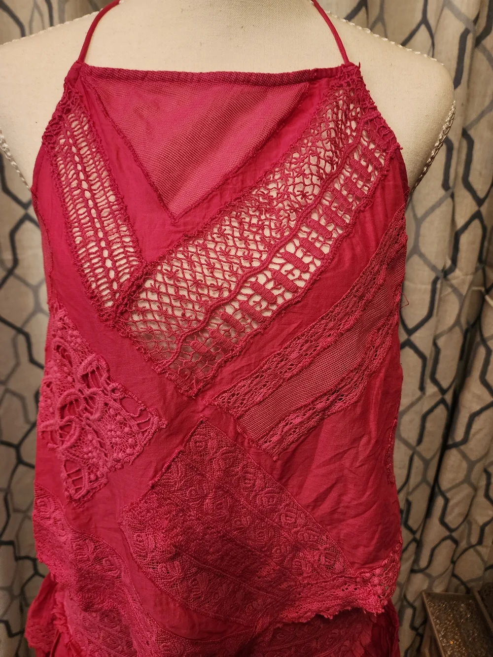 NWT Free People Eleanora Skirt Set Magentiful Pink Large